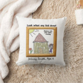 写真フレーム「子どもが描いたものを見る」 クッション (ブランケット)