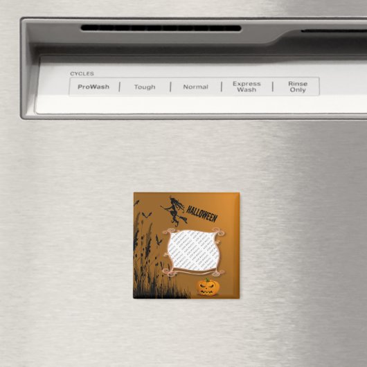 写真フレーム、魔法使い、ジャックのoのランタンの磁石 マグネット (インサイチュ (食洗機))