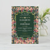 写真フローラクラシック結婚式の日付の保存 招待状 (スタンド正面)