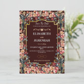 写真フローラクラシック結婚式の日付の保存 招待状 (スタンド正面)