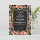 写真フローラクラシック結婚式の日付の保存 招待状 (スタンド正面)