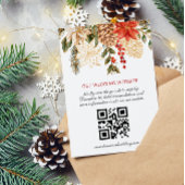 写真フローラクリスマスウィンターウェディング 出欠カード