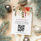 写真フローラクリスマスウィンターウェディング 出欠カード