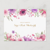 写真フローラスクリプトありがとうお誕生日おめでとうございます 案内ポストカード (裏面)