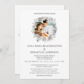 *~*写真フローラリースAR16 RSVPの結婚Invitati 招待状 (正面/裏面)