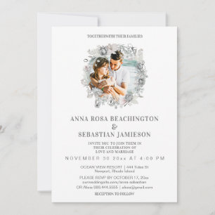 *~*写真フローラリースAR16 RSVPの結婚Invitati 招待状