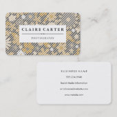 写真フローラ対角ストライプ線 名刺 (正面/裏面)