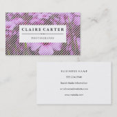 写真フローラ対角ストライプ線 名刺 (正面/裏面)