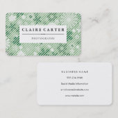 写真フローラ対角ストライプ線 名刺 (正面/裏面)