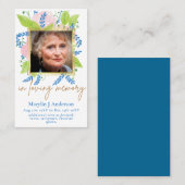 写真フローラ祈りの言葉カード記念お祝いLif 名刺 (正面/裏面)