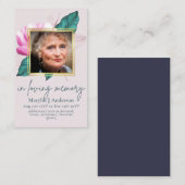 写真フローラ祈りの言葉カード記念お祝いLif 名刺 (正面/裏面)