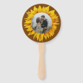 写真フローラ素朴なエレガントな結婚式の日付を保存 ハンドファン (正面)