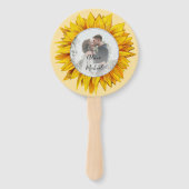 写真フローラ素朴なシックな結婚式の日付を保存 ハンドファン (正面)