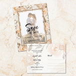 写真フローラ結婚式の日付の保存 案内ポストカード<br><div class="desc">結婚式の日付カードポストカードはあなたの写真を備えエレガント、水色の秋の花と葉詳細とシックなレタリングにあなたの。画面に表示される内容が印刷されるので、注文をカートに追加する前に注文を再確認する。ライブデザインサービス救済は、必要なデザインレイアウトをもし使用できる。私たちの店のマッチングアイテム。</div>