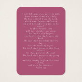 写真フローラ葬儀記念祈りの言葉カード (裏面)