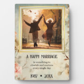 写真フローラ金ゴールド引用文記念碑 フォトプラーク (正面)