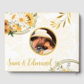 写真フローラ – ひまわり&デイジーGuest Book ゲストブック (裏面)