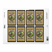 写真ブラック&金ゴールドのハニー結婚ジャーを挿入 ラベル (フルシート)