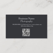 写真ブラックqrコードヴィンテージヒップスターカメラ 名刺 (裏面)
