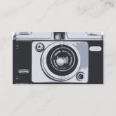 写真ブラックqrコードヴィンテージヒップスターカメラ 名刺 (正面)