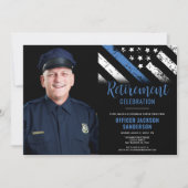 写真ブルーライン法執行警察の退職 招待状 (正面)