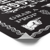 写真ブースがポーズのサインを出す ポスター (角)