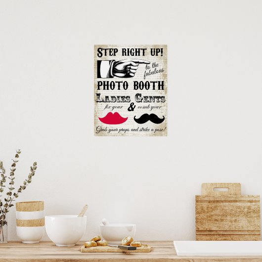 写真ブースのポスターを右結婚上に上げる ポスター (キッチン)