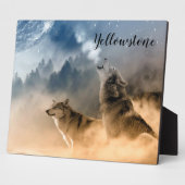 写真プラーク – イエローストーン狼 フォトプラーク (側面)