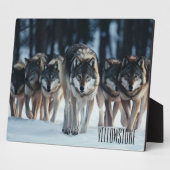 写真プラーク – イエローストーン狼 フォトプラーク (側面)