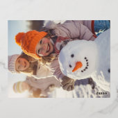 写真プレゼント金ゴールド 箔シーズンポストカード (裏面)