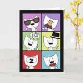 写真プロップス猫 カード (黄色い花)