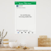 写真プロップフレーム 緑 ソーシャルメディアデザイン ポスター (キッチン)