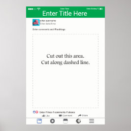 写真プロップフレーム 緑 ソーシャルメディアデザイン ポスター
