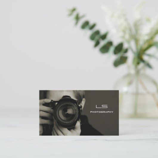 写真プロフェッショナルカスタムの背景の写真 名刺 (スタンド正面)