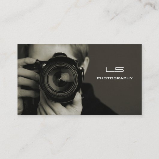 写真プロフェッショナルカスタムの背景の写真 名刺 (正面)