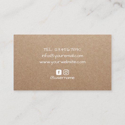 写真プロフェッショナルカメラ素朴クラフト  名刺 (裏面)