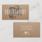 写真プロフェッショナルカメラ素朴クラフト  名刺 (正面/裏面)