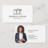 写真プロフェッショナル写真撮影カメラ 名刺 (正面/裏面)