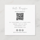写真プロフェッショナル写真QRコードスクリプト スクエア名刺 (裏面)