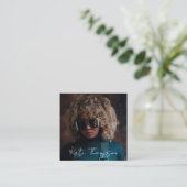 写真プロフェッショナル写真QRコードスクリプト スクエア名刺 (スタンド正面)