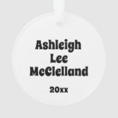 写真ベビーの最初のオーナメント オーナメント (裏面)