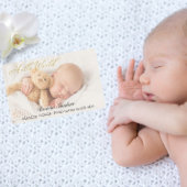 写真ベビーの生まれたばかりのお知らせカードのカスタマイズ ノートカード