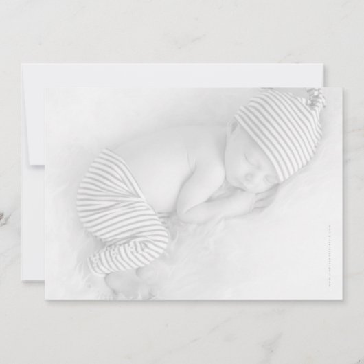 写真ベビーの発表あなたは愛された金ゴールド 案内状 (裏面)