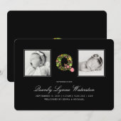 写真ベビーの発表 |フローラアルファベットQ サンキューカード (正面/裏面)