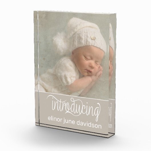 写真ベビーの誕生のお知らせ フォトブロック (右)