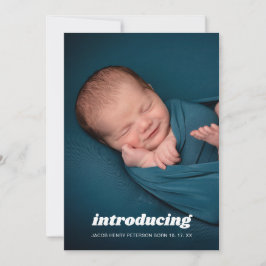 写真ベビーの誕生のお知らせ 招待状