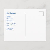 写真ベビークマ告知カード付き少年 案内ポストカード (裏面)