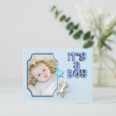 写真ベビークマ告知カード付き少年 案内ポストカード (スタンド正面)