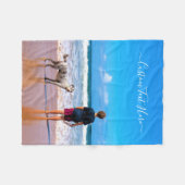 写真ベビーフリースブランケットカスタム文字名 フリースブランケット (正面(横))