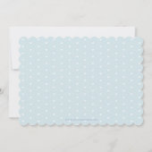 写真ベビー告知イニシャルオーバーレイ少年ブルー 案内状 (裏面)